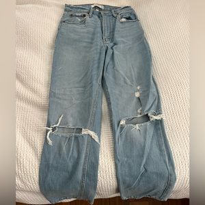 Abercrombie high waisted straight leg jeans